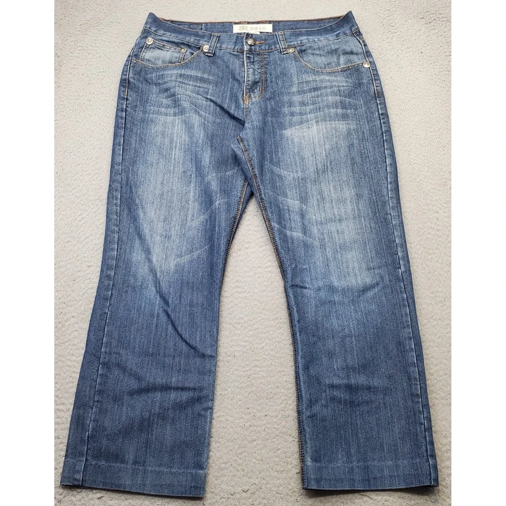 Blue Rag Bootcut Jeans Mens 38 Blue Denim Streetwear Medium Wash 5-Pocket Design